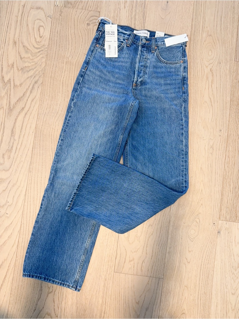 NWT 126274 Aritzia 90s lo straight 5years kiss n tell bleu 24